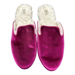 Birdies The Phoebe Wild Berry Faux Fur Mules 9